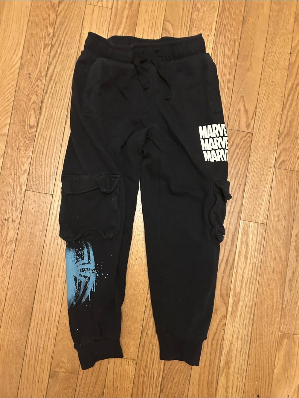 Boys Marvel Spider-Man Cargo Sweatpants Size Small